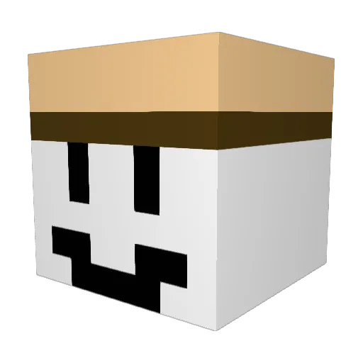 TH4TH Minecraft avatar head, 3D render