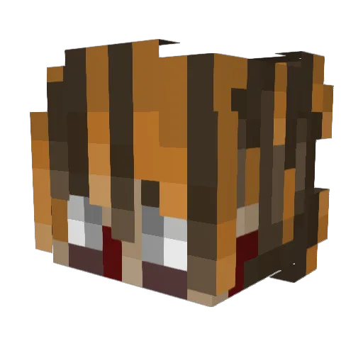THAB34N Minecraft avatar head, 3D render