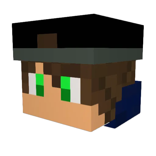 THCTEC Minecraft avatar head, 3D render