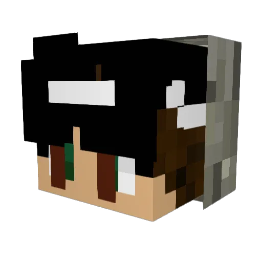 THC_Luggah Minecraft avatar head, 3D render