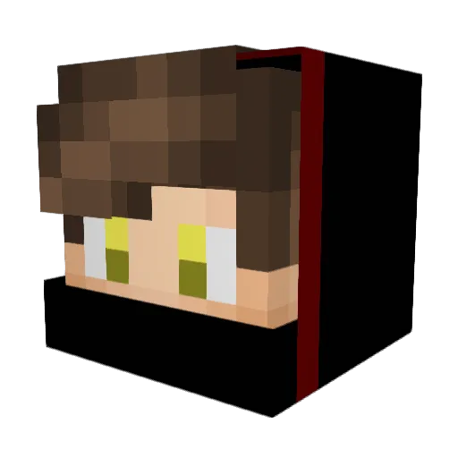 THCoder Minecraft avatar head, 3D render