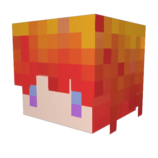THDxDragon Minecraft avatar head, 3D render