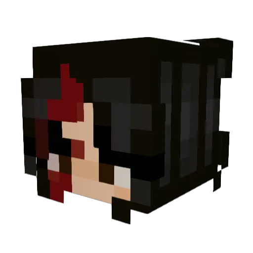 THE1AMELIA Minecraft avatar head, 3D render