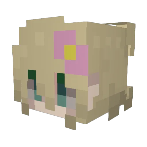 THE1LUDEN Minecraft avatar head, 3D render