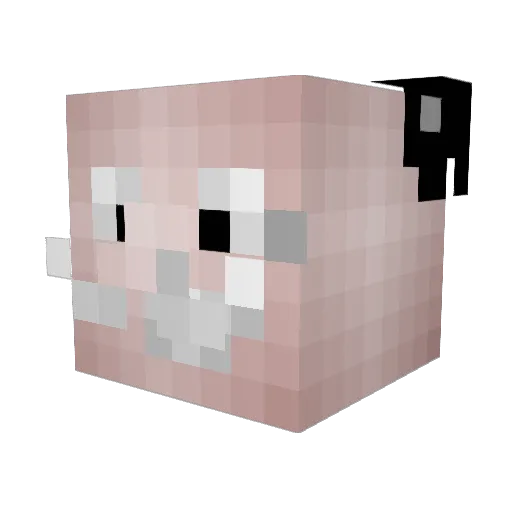 THE99Octopus Minecraft avatar head, 3D render