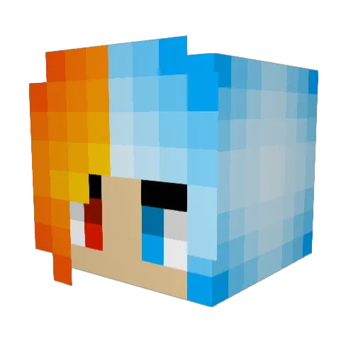 THEARTROOM Minecraft avatar head, 3D render