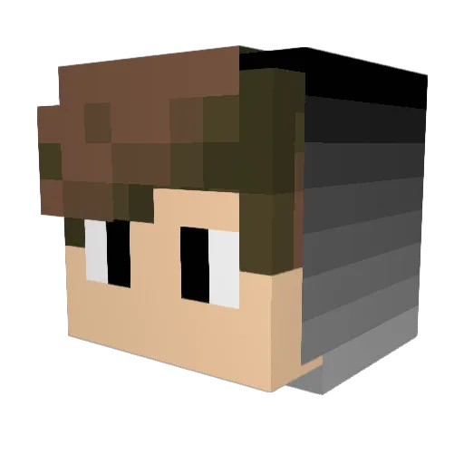 THECRISV Minecraft avatar head, 3D render