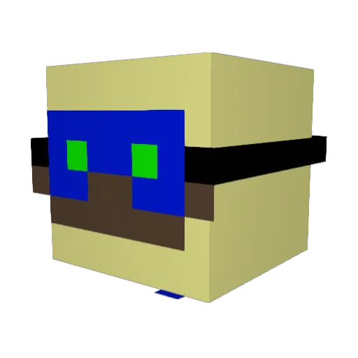 THECoolDude64 Minecraft avatar head, 3D render