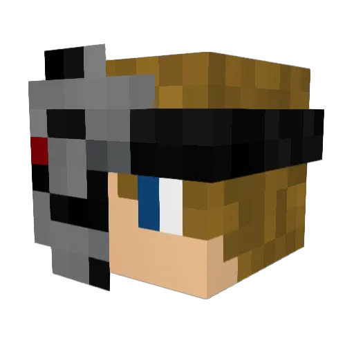 THEDIXON Minecraft avatar head, 3D render