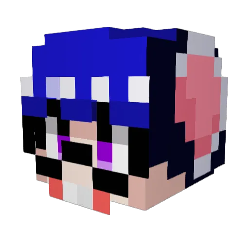 THEDOGDEDE Minecraft avatar head, 3D render