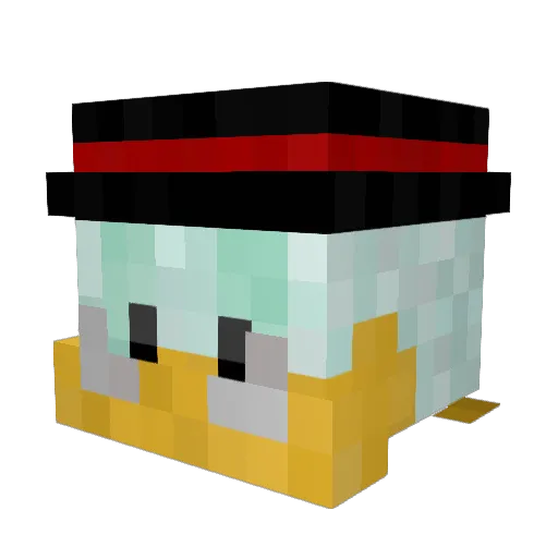 THEDuckfire Minecraft avatar head, 3D render