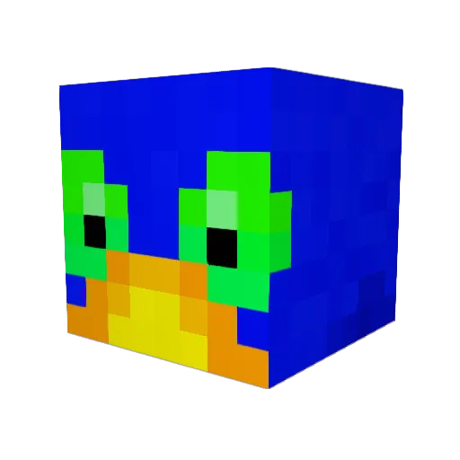 THEEH Minecraft avatar head, 3D render