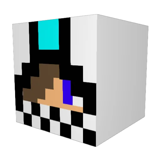 THEGOLDENFOLF Minecraft avatar head, 3D render
