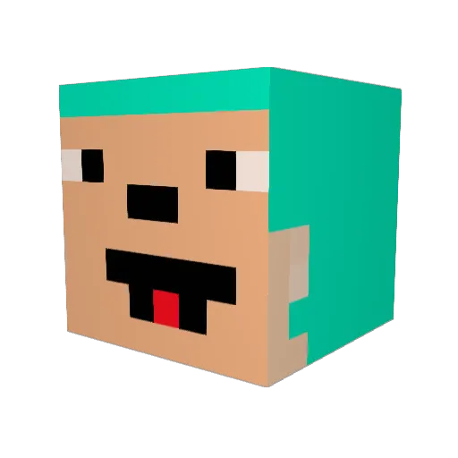THEGREGSTER07 Minecraft avatar head, 3D render