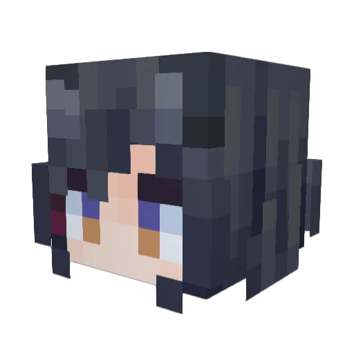 THEHOMURA Minecraft avatar head, 3D render