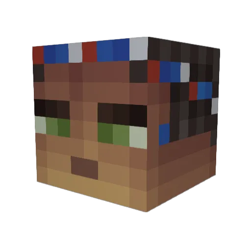 THEHREH Minecraft avatar head, 3D render