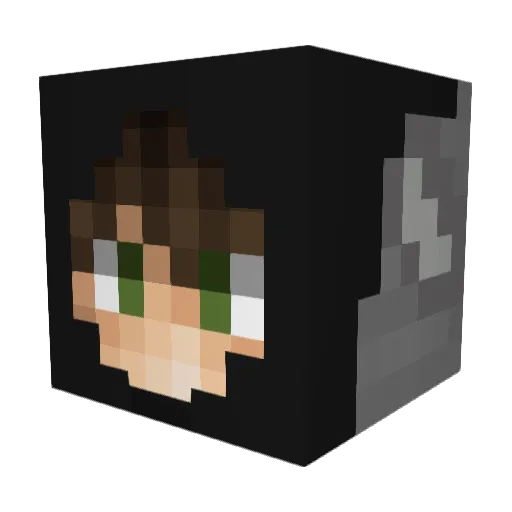 THEKQLE Minecraft avatar head, 3D render