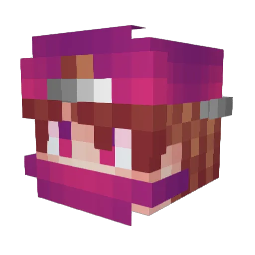 THEKRAZYyt Minecraft avatar head, 3D render