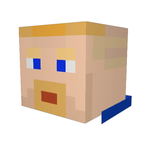 THEMichiel Minecraft avatar head, 3D render