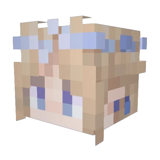THENELEP Minecraft avatar head, 3D render