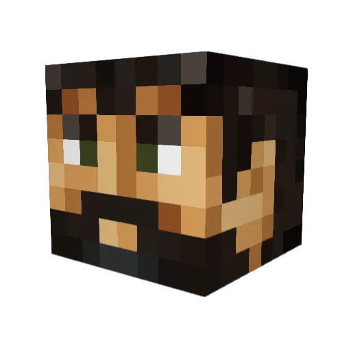 THENOOM10 Minecraft avatar head, 3D render