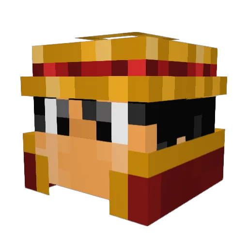 THEODEN10 Minecraft avatar head, 3D render