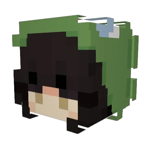 THEOGRG Minecraft avatar head, 3D render