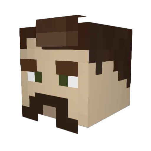 THEOMUNHOZ Minecraft avatar head, 3D render
