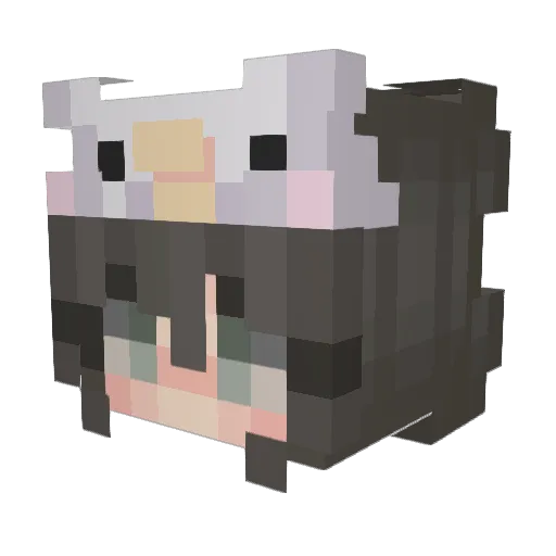 THEOPhero Minecraft avatar head, 3D render