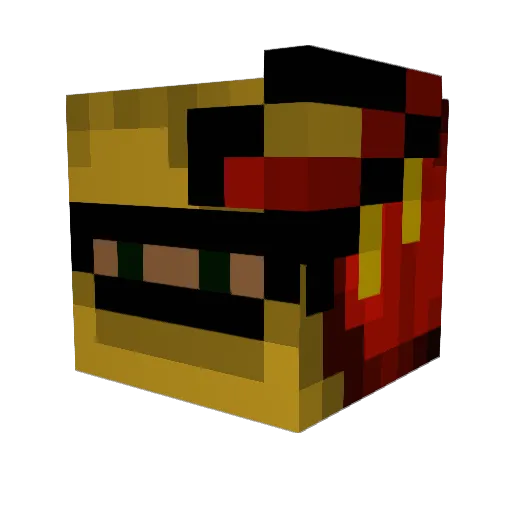 THEOREDICGOD Minecraft avatar head, 3D render