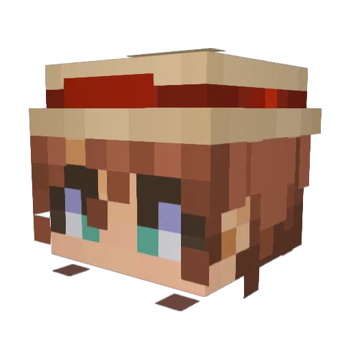 THEPOPWHO Minecraft avatar head, 3D render