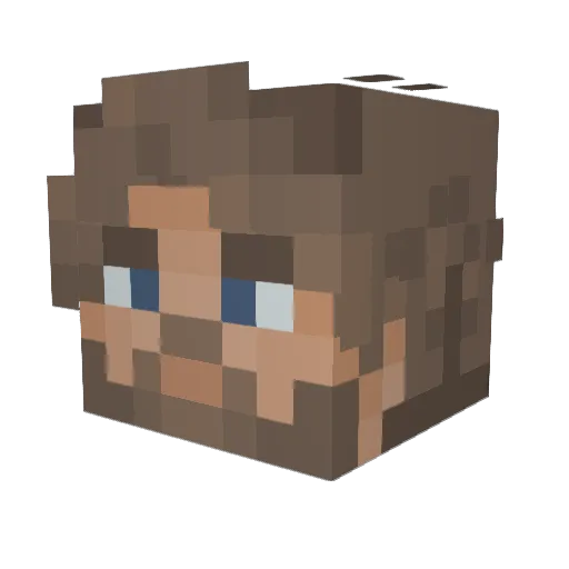 THEREDJASPER Minecraft avatar head, 3D render