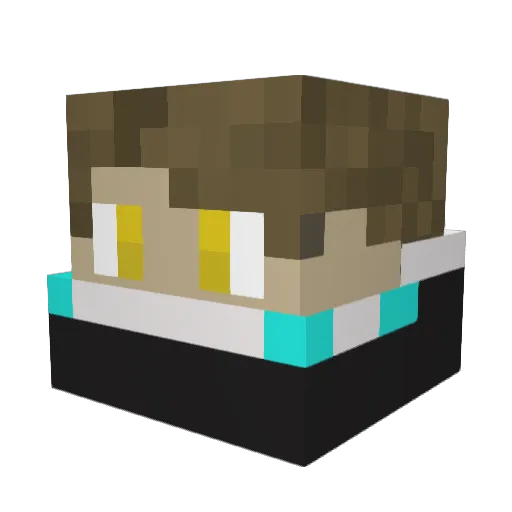 THERELEX Minecraft avatar head, 3D render
