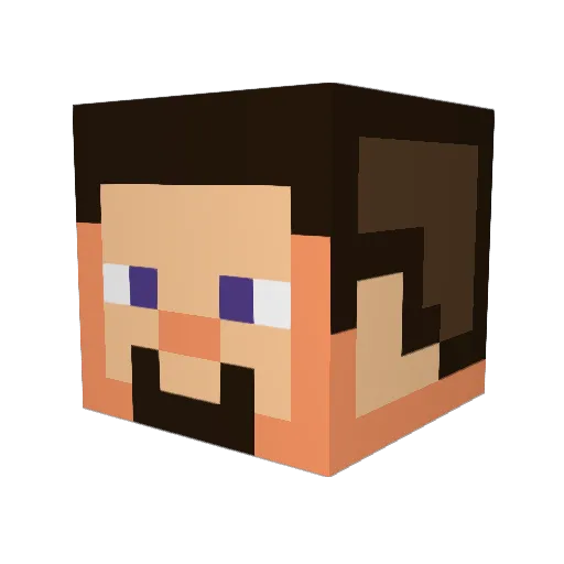 THERUSSIAN9 Minecraft avatar head, 3D render