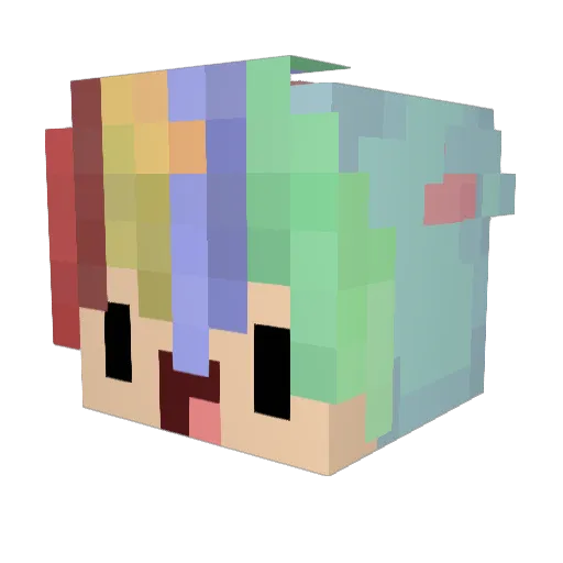 THETIMMEME Minecraft avatar head, 3D render