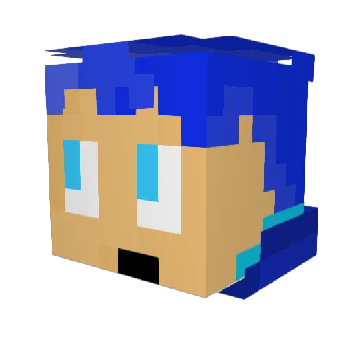 THETRUEST0RM Minecraft avatar head, 3D render