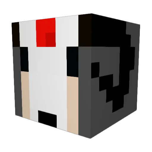 THEUNTHE Minecraft avatar head, 3D render