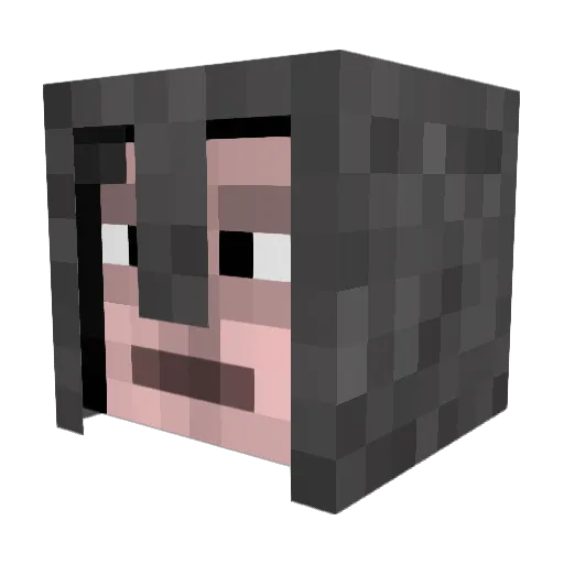 THEWORTEX Minecraft avatar head, 3D render