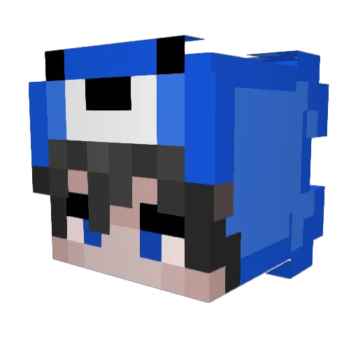THEZD08 Minecraft avatar head, 3D render