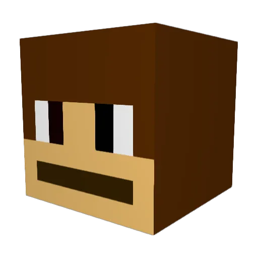 THEZOOKING64 Minecraft avatar head, 3D render