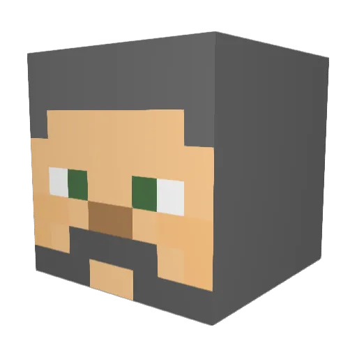 THE_CHANDELIER Minecraft avatar head, 3D render