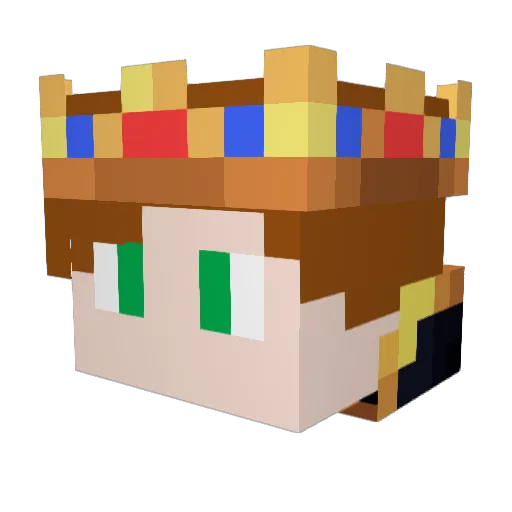 THE_LAVA_KING Minecraft avatar head, 3D render
