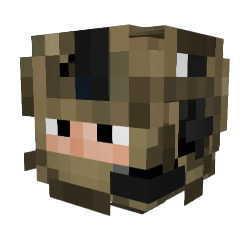 THE_LEGEND_qu Minecraft avatar head, 3D render