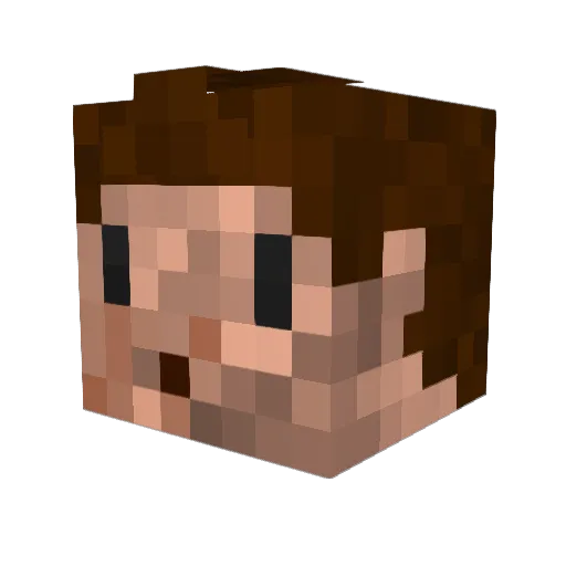 THE_PAPUSZKA Minecraft avatar head, 3D render