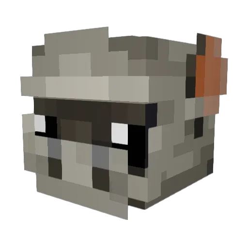 THE_RAT_KNIGHT Minecraft avatar head, 3D render