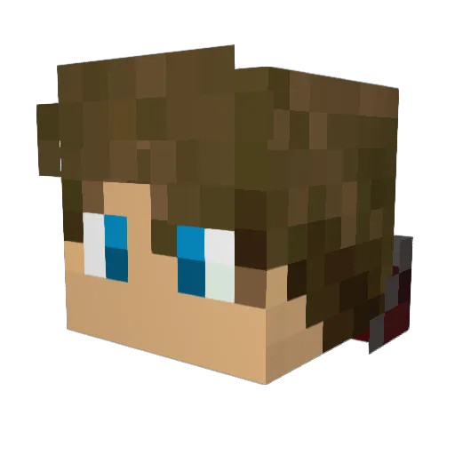 THE_RED_BULLS Minecraft avatar head, 3D render