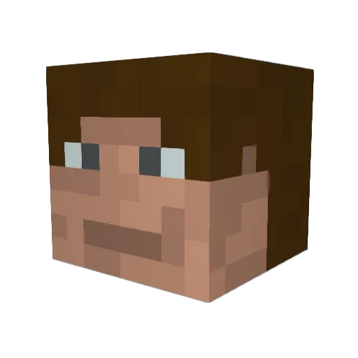 THE_RED_KNIFE Minecraft avatar head, 3D render