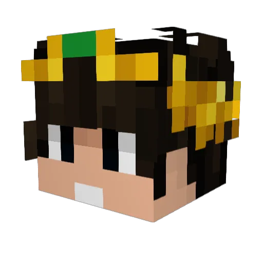 THE_goldenking Minecraft avatar head, 3D render