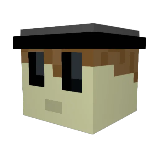 THEboeman Minecraft avatar head, 3D render