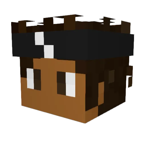 THEhiblue Minecraft avatar head, 3D render